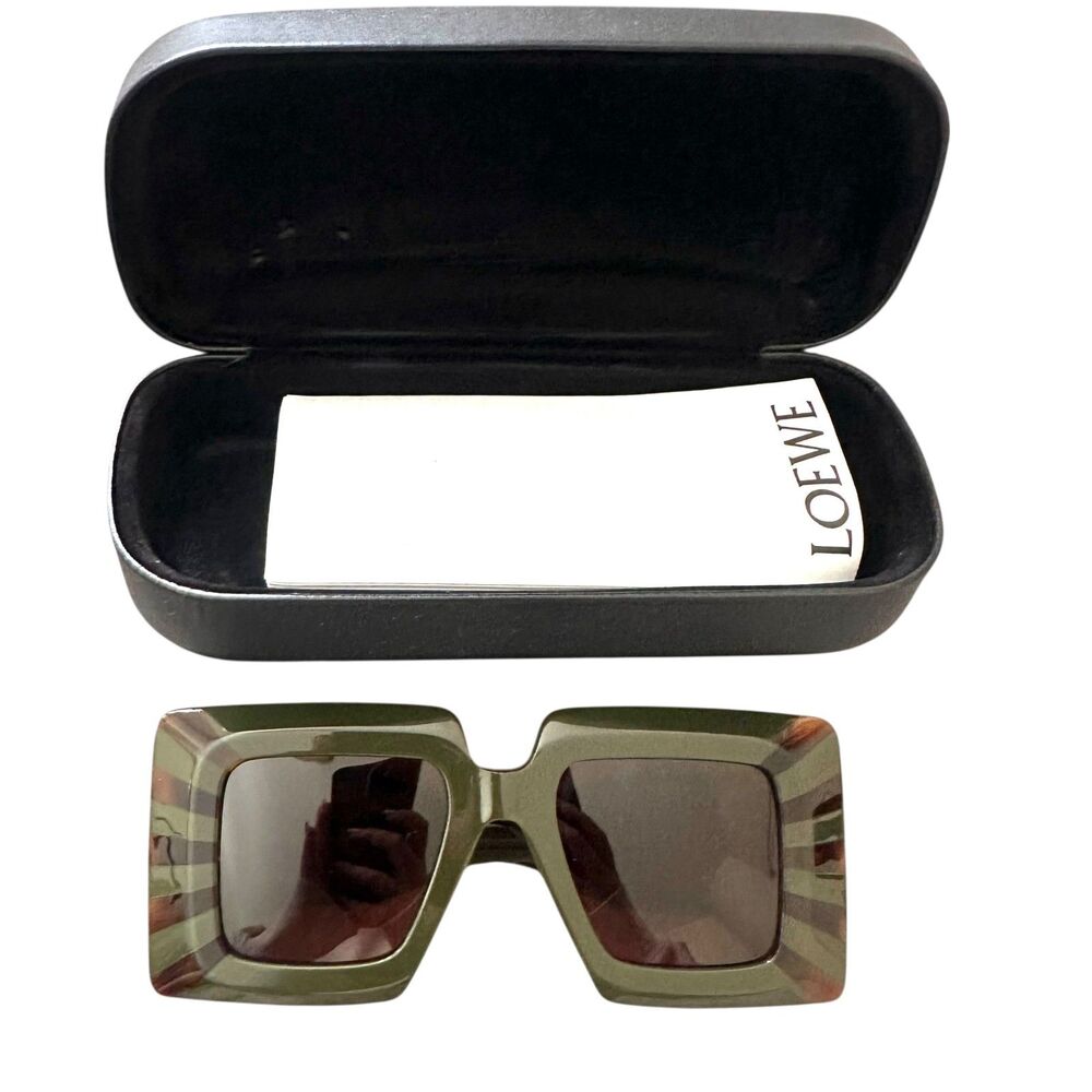 LOEWE Anagram Square Sunglasses w Case NEW‎ NWOT